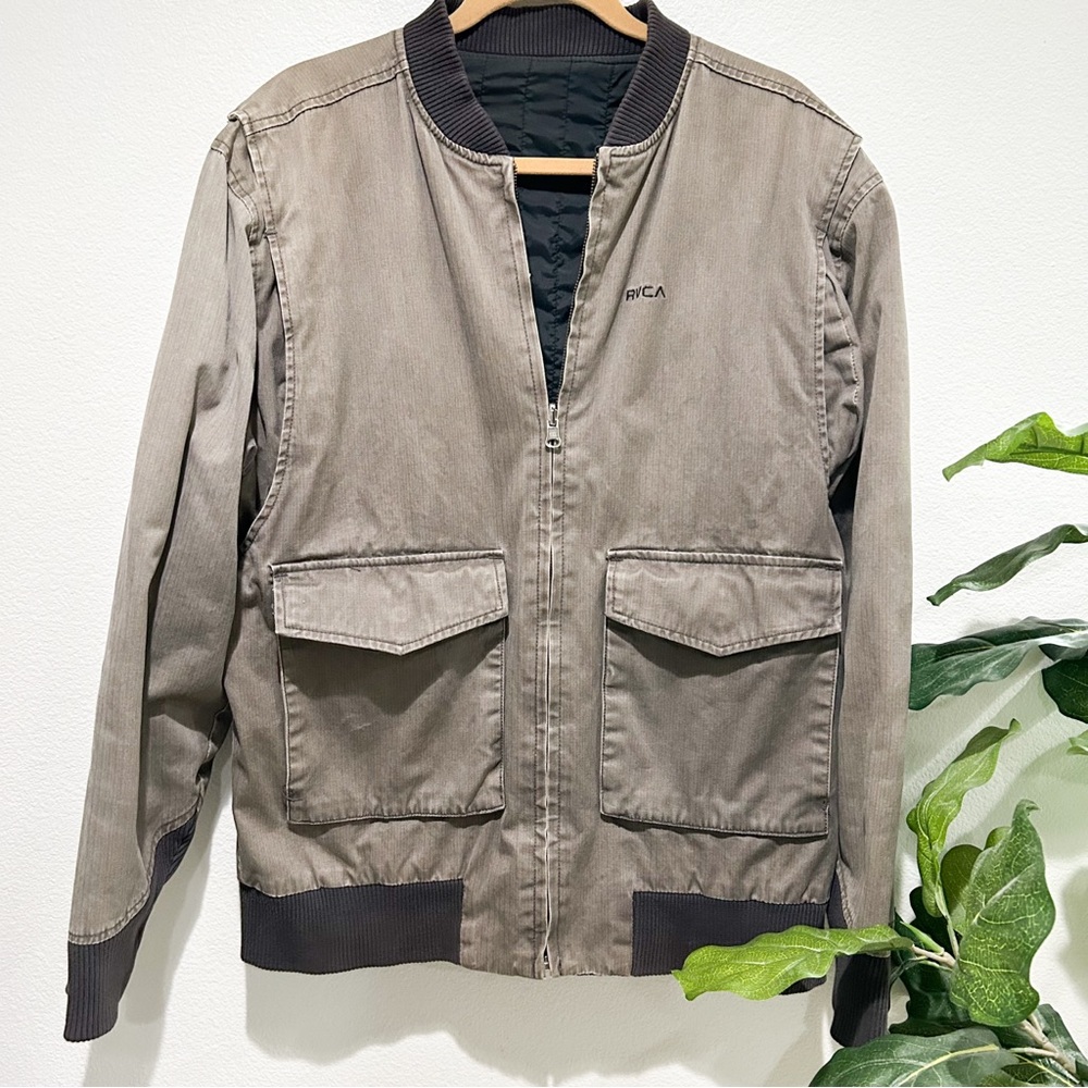 RVCA Men's Olive Green Bomber Jacket